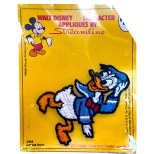 Vintage 1970’s Walt Disney Donald Duck Character Patch.  New in Package.